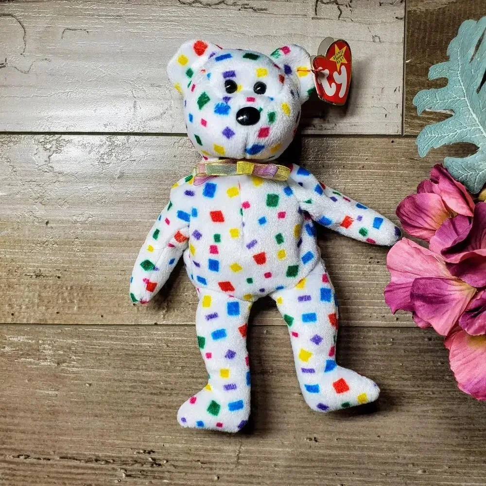 Ty 2K TY Beanie Baby Multicolored Bear Beanie Baby Original EUC 2000s